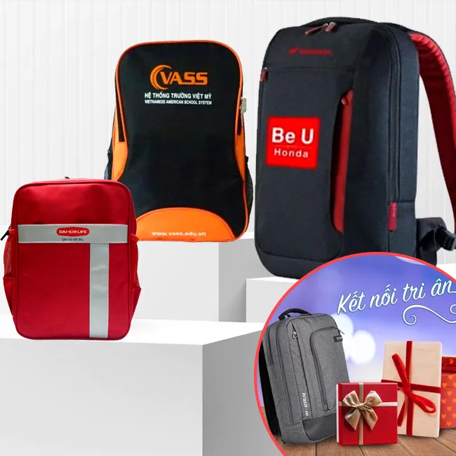 Sản phẩm nganh balo qua tang — Balo Túi Xách Hoàng Anh - Công Ty TNHH Dịch Vụ Sản Xuất Thương Mại Hoàng Anh — MST 0107860865