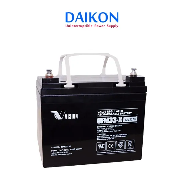 Sản phẩm Ac quy Vision 12V 33Ah 6FM33 X — Công Ty TNHH Daikon — MST 0107863337