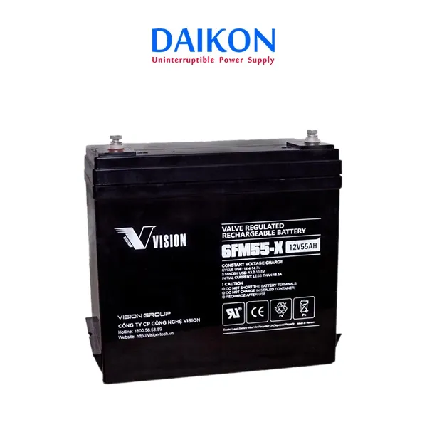 Sản phẩm Ac quy Vision 12V 55Ah 6FM55 X — Công Ty TNHH Daikon — MST 0107863337