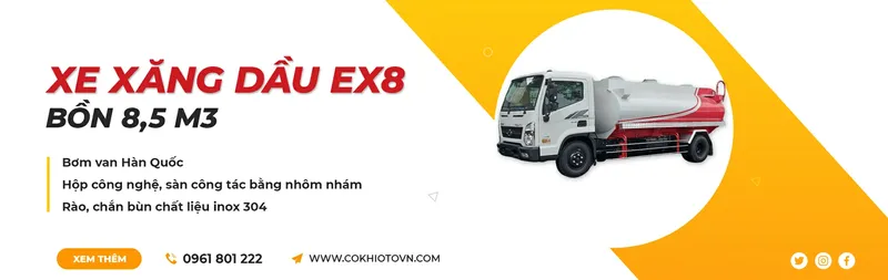 Sản phẩm XE XANG DAU EX8 8.5M3 — Công Ty CP Cơ Khí Ô Tô Việt Nam — MST 0107915754