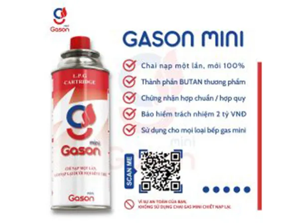 Sản phẩm chai gas mini gason — Gas Công Nghiệp HT Việt Nam - Công Ty TNHH Khí Công Nghiệp HT Việt Nam — MST 0107925706