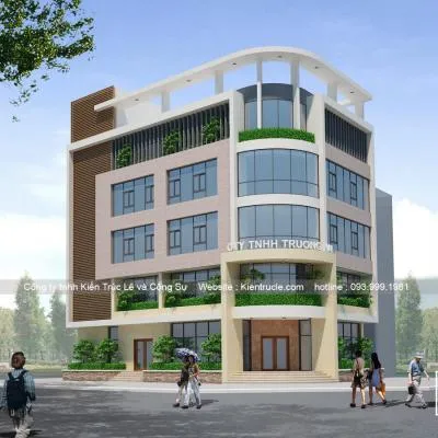 Sản phẩm 1567999116 Mau thiet ke nha o ket hop van phong cho thue 5 tang dep — Nội Thất Kiến Trúc Lê - Công Ty TNHH Kiến Trúc Lê Và Cộng Sự — MST 0107938737