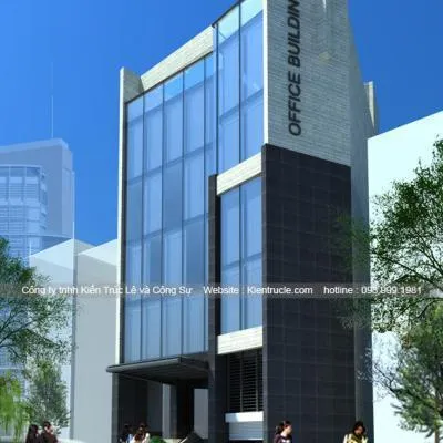 Sản phẩm 1567999148 Mau thiet ke toa nha van phong 6 tang dep — Nội Thất Kiến Trúc Lê - Công Ty TNHH Kiến Trúc Lê Và Cộng Sự — MST 0107938737