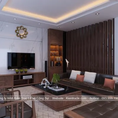 Sản phẩm 1600165601 Phong khach 35m2 dep — Nội Thất Kiến Trúc Lê - Công Ty TNHH Kiến Trúc Lê Và Cộng Sự — MST 0107938737