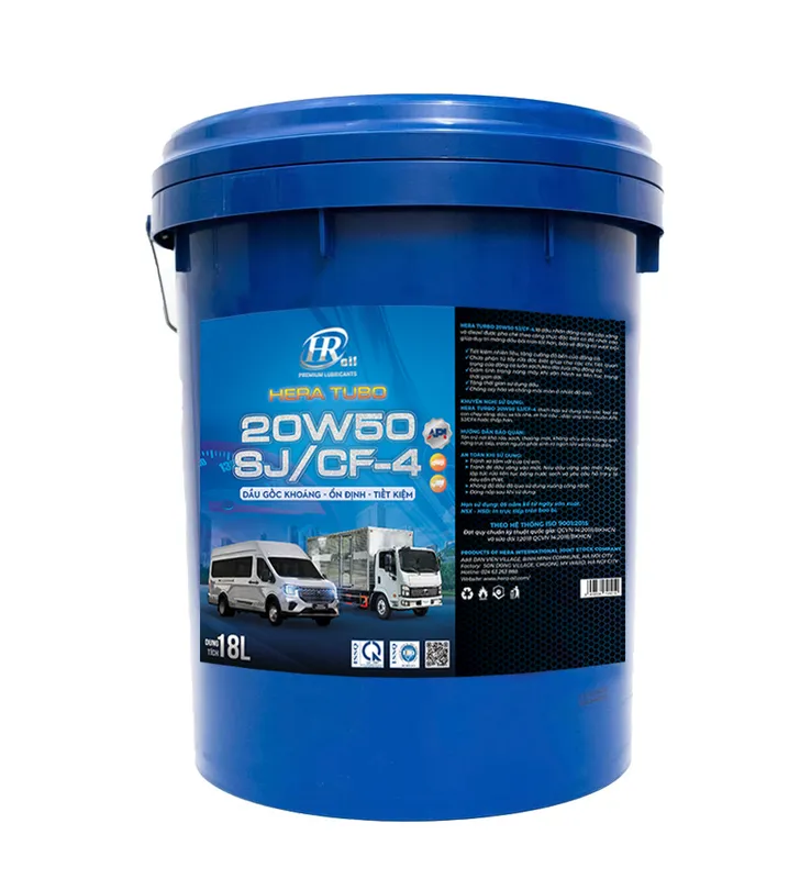 Sản phẩm HERA TURBO 20W50 API SJ CF4 xanh dam — Công Ty Cổ Phần Hera Quốc Tế — MST 0107940542