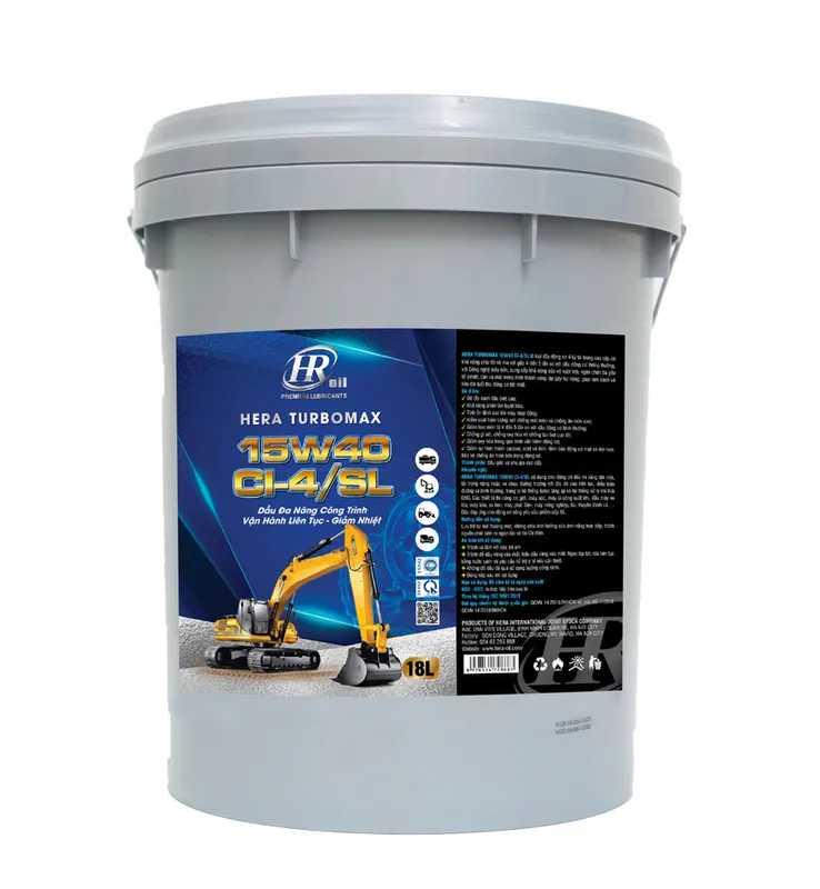 Sản phẩm HERA TUROMAX 15W40 API CI4 SL New — Công Ty Cổ Phần Hera Quốc Tế — MST 0107940542