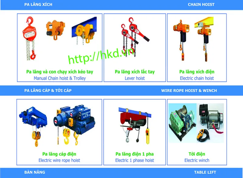 Sản phẩm pa lang hkd — Thiết Bị Nâng HKD - Công Ty TNHH Máy Và Thiết Bị Nâng HKD — MST 0107953848