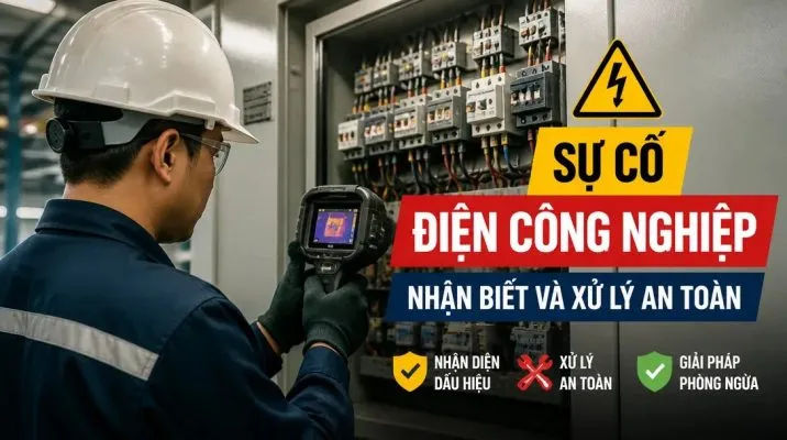 Sản phẩm thumbnail su co dien cong nghiep nhan biet va xu ly an toan 716x400 — Nhà Thầu Cơ Điện M&E - Công Ty TNHH Đầu Tư Xây Dựng Và Cơ Điện Thăng Long — MST 0107963405