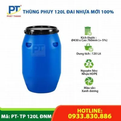 Sản phẩm thung phuy nhua 120lk 1 400x400 — Công Ty TNHH Sản Xuất Và Công Nghiệp Phát Thành — MST 0107978754