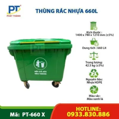 Sản phẩm thung rac nhua 660l 1 400x400 — Công Ty TNHH Sản Xuất Và Công Nghiệp Phát Thành — MST 0107978754
