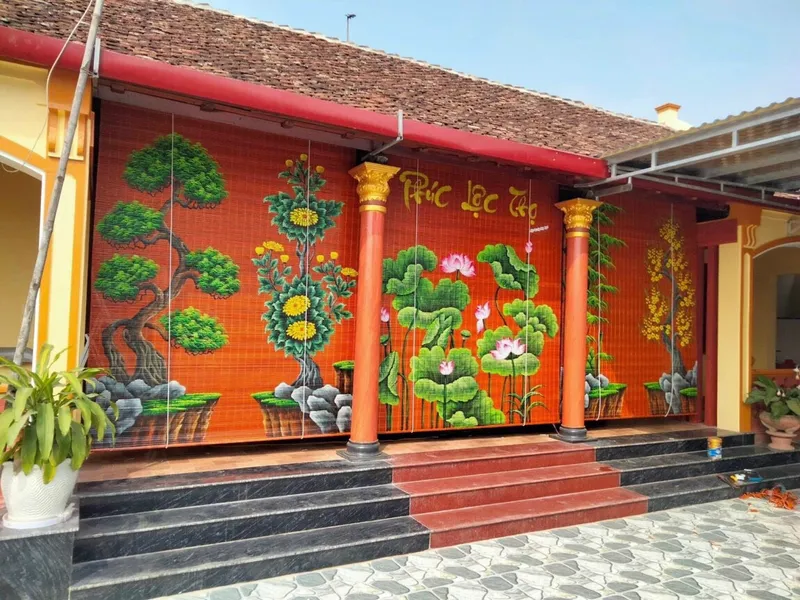 Sản phẩm Mành che nắng cho nhà 3 gian — Công Ty TNHH Đầu Tư XD TM Và DV Sản Xuất Đồ Nội Thất Tre Trúc Hảo Hảo — MST 0108043312