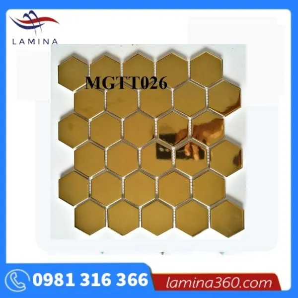 Sản phẩm gach gom luc giac su vang men bong — Công Ty TNHH Xây Dựng Và Thương Mại Lamina — MST 0108059400