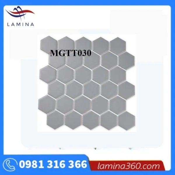 Sản phẩm gom su luc giac men bong mau ghi — Công Ty TNHH Xây Dựng Và Thương Mại Lamina — MST 0108059400