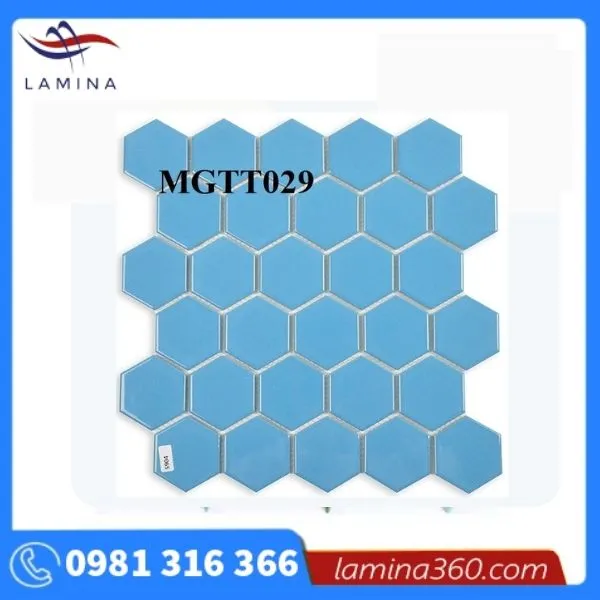 Sản phẩm gom su luc giac men bong mau xanh — Công Ty TNHH Xây Dựng Và Thương Mại Lamina — MST 0108059400