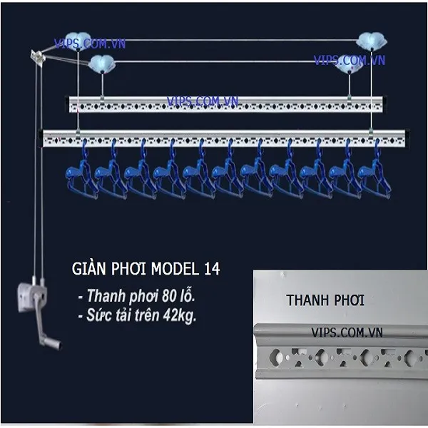 Sản phẩm gian phoi thong minh model 14 — Công Ty TNHH Sản Xuất & Thương Mại Gia Dụng VIP — MST 0108083731