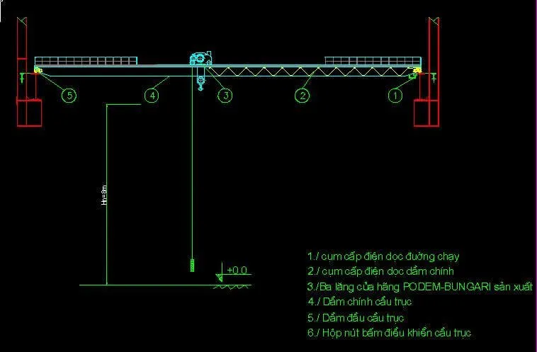 Sản phẩm ket cau tong the cua cau truc 01 — Công Ty Cổ Phần Cầu Trục Hà Nội — MST 0108083749
