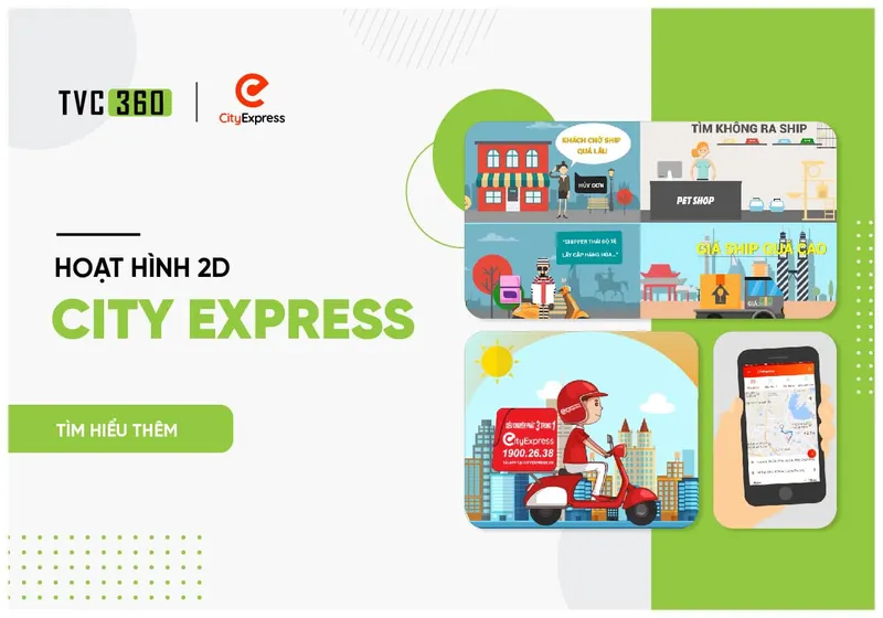 Sản phẩm San xuat video 2d animation City Express — Công Ty TNHH Truyền Thông TVC360 Việt Nam — MST 0108124226