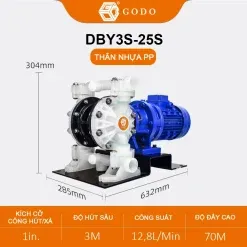 Sản phẩm bom mang dien dby3s 25 nhua pp 247x247 — Công Ty TNHH TM GODO — MST 0108201093
