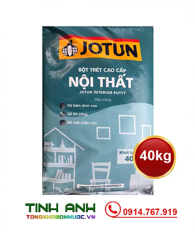 Sản phẩm Bot tret Jotun Interior Putty noi that cao cap 40Kg — Công Ty TNHH Đầu Tư Xây Dựng Và Thương Mại Tịnh Anh — MST 0108209624