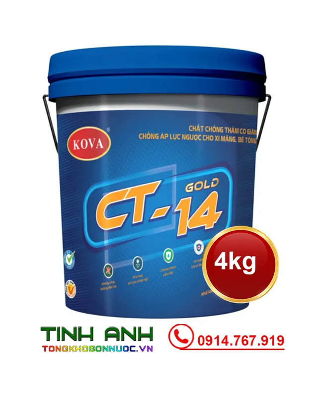 Sản phẩm Son chong tham nguoc Kova CT 14 GOLD lon 4kg — Công Ty TNHH Đầu Tư Xây Dựng Và Thương Mại Tịnh Anh — MST 0108209624