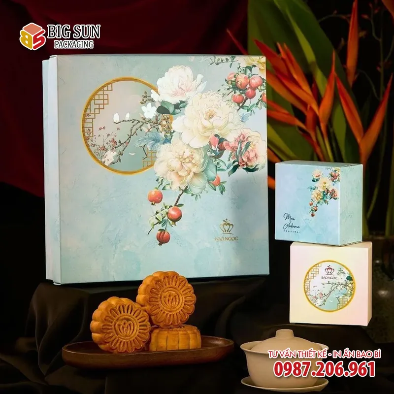 Sản phẩm in hop banh trung thu binh an bao ngoc xanh 1 — Công Ty TNHH Dịch Vụ Và Sản Xuất Bao Bì BigSun — MST 0108241201