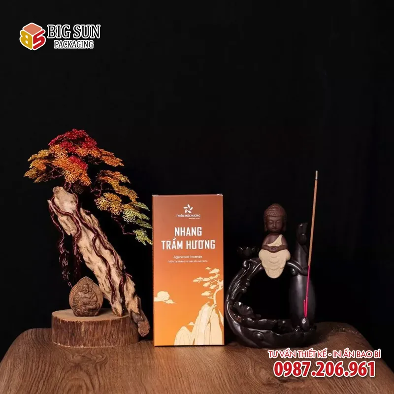 Sản phẩm in hop dung nhang tram huong moc huong 3 — Công Ty TNHH Dịch Vụ Và Sản Xuất Bao Bì BigSun — MST 0108241201