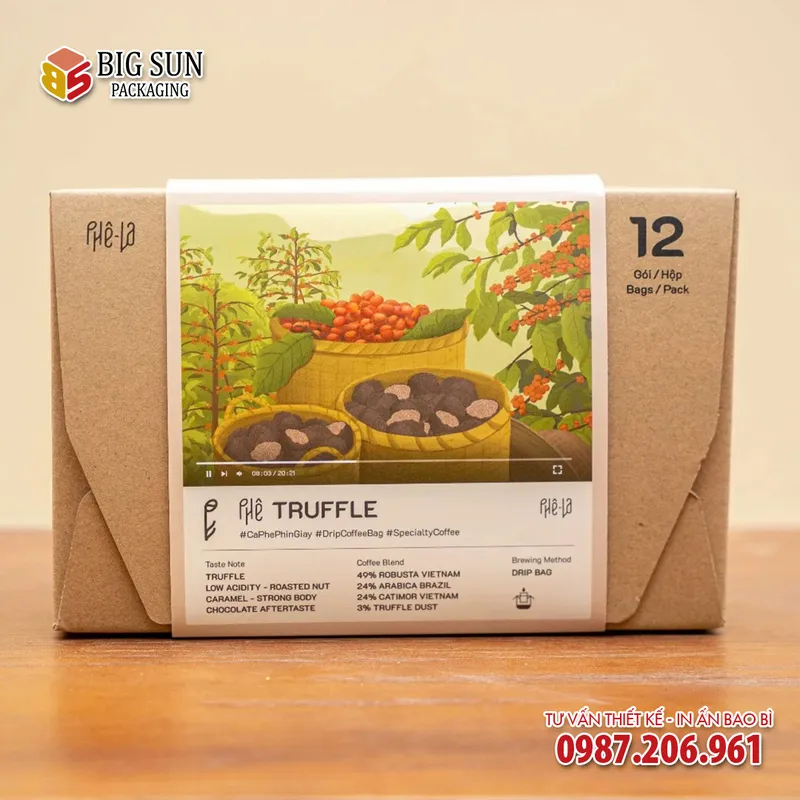Sản phẩm in hop giay dung ca phe Phe La 3 — Công Ty TNHH Dịch Vụ Và Sản Xuất Bao Bì BigSun — MST 0108241201