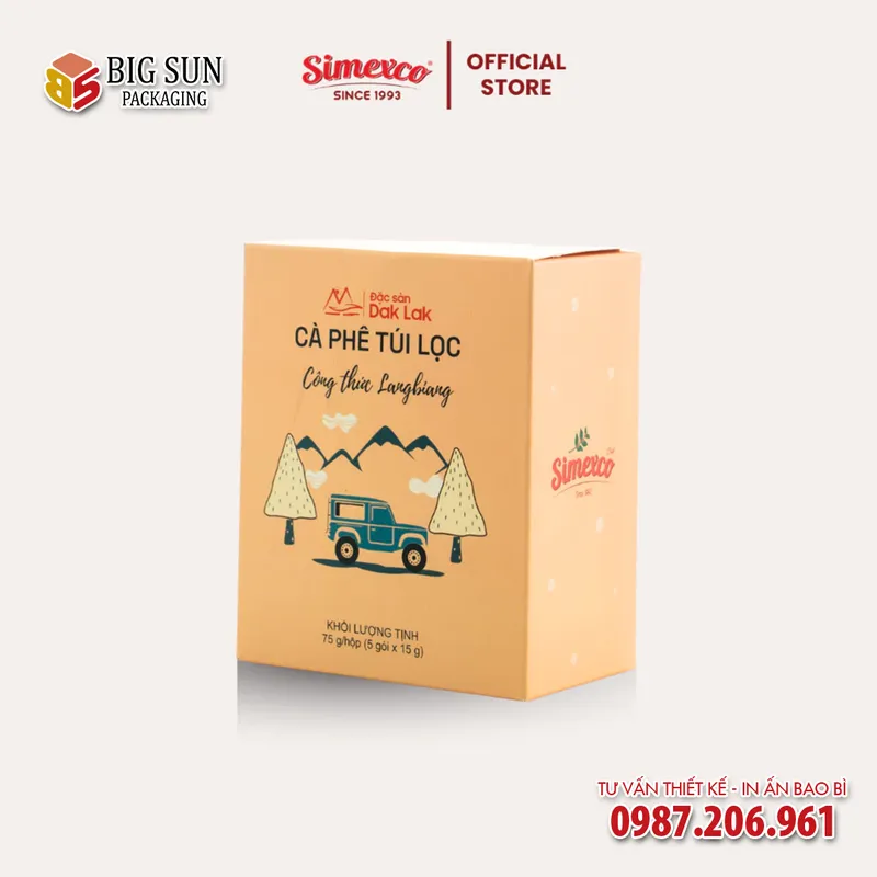 Sản phẩm in hop giay dung ca phe langbiang 1 — Công Ty TNHH Dịch Vụ Và Sản Xuất Bao Bì BigSun — MST 0108241201