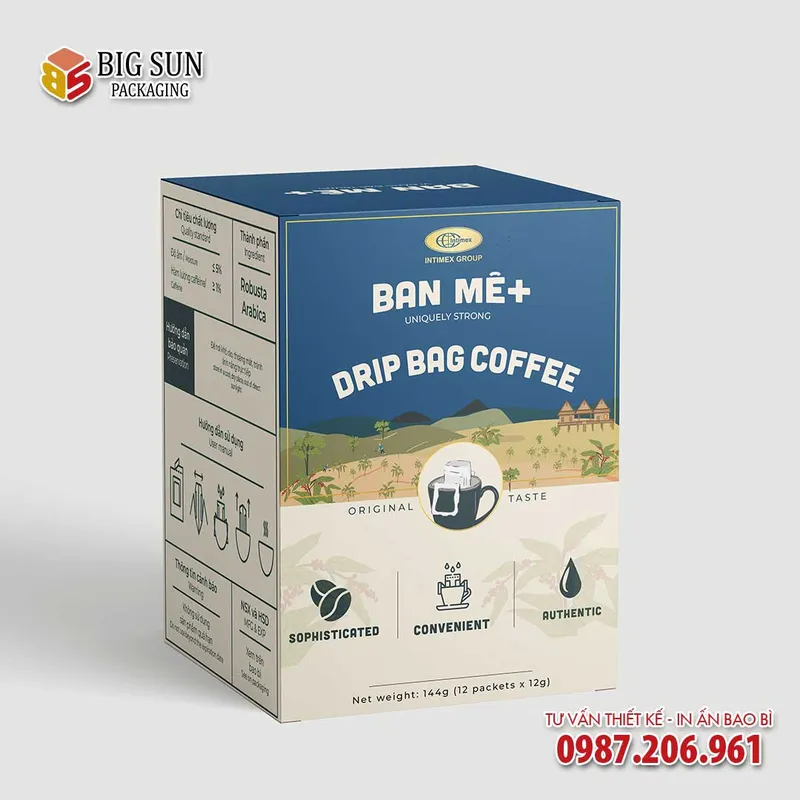 Sản phẩm thiet ke in an bao bi ca phe tui loc ban me 1 — Công Ty TNHH Dịch Vụ Và Sản Xuất Bao Bì BigSun — MST 0108241201