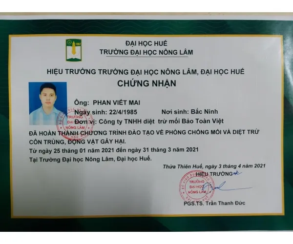 Sản phẩm 6580380 — Diệt Mối Bảo Toàn Việt - Công Ty TNHH Diệt Trừ Mối Bảo Toàn Việt — MST 0108273997