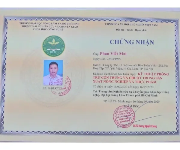 Sản phẩm 9985643 — Diệt Mối Bảo Toàn Việt - Công Ty TNHH Diệt Trừ Mối Bảo Toàn Việt — MST 0108273997