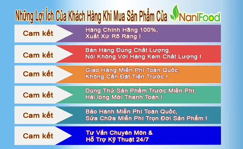 Sản phẩm Cam ket 1 — Công Ty TNHH Nanifood Việt Nam — MST 0108280088