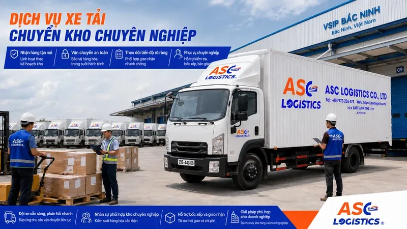 Sản phẩm ASC Logistics dich vu xe tai chuyen kho — Công Ty TNHH ASC Logistics — MST 0108309322