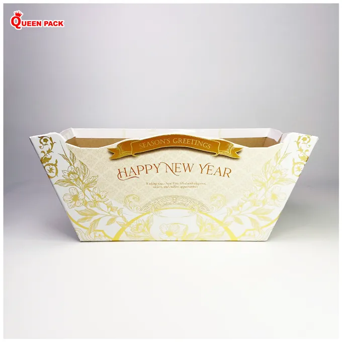 Sản phẩm khay thuyen happy new year mau trang 3 — Bao Bì Thực Phẩm Queen Pack - Công ty TNHH Queen Pack — MST 0108316471