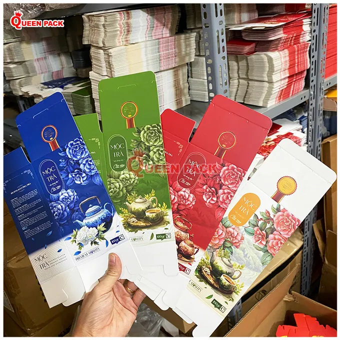 Sản phẩm vo hop giay dung tra — Bao Bì Thực Phẩm Queen Pack - Công ty TNHH Queen Pack — MST 0108316471