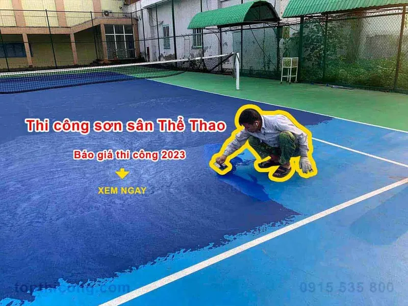 Sản phẩm Thi cong son san The Thao bao gia thi cong san the thao 2023 — Công Ty TNHH Sản Xuất Và Thương Mại Trần Vũ — MST 0108370197