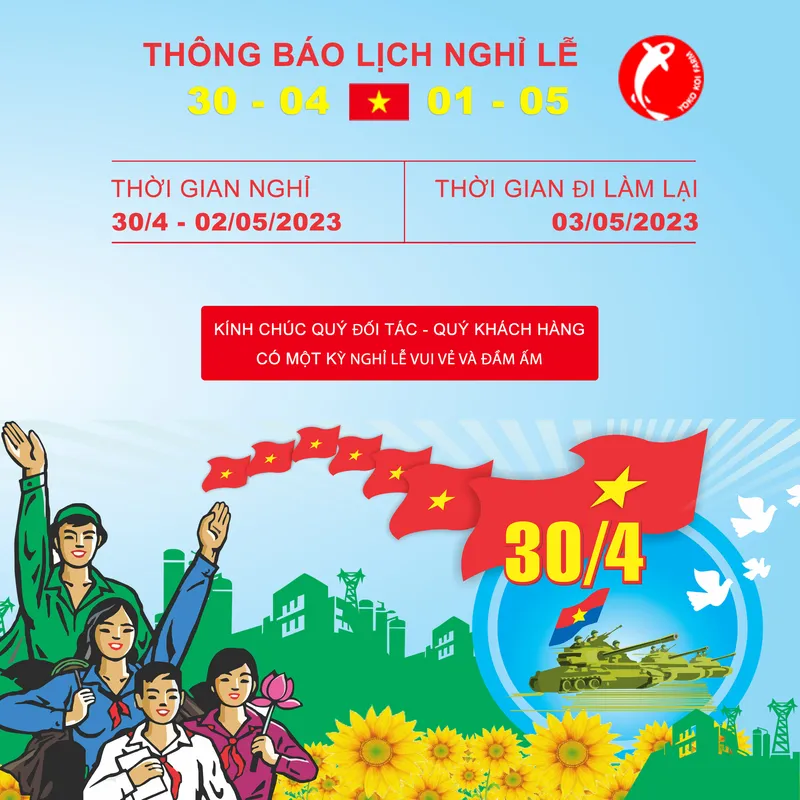 Sản phẩm thong bao nghi le 30 4 — Công Ty Cổ Phần Đầu Tư Yoko Nhật Bản — MST 0108460972