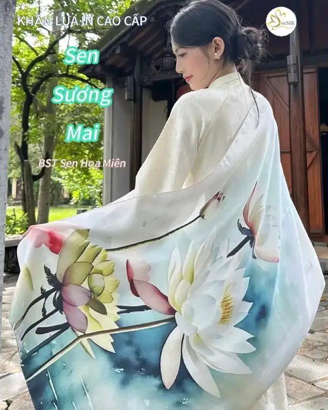 Sản phẩm khan lua to tam sen suong mai in ky thuat so — Công Ty CP Sen Silk Việt Nam — MST 0108531824