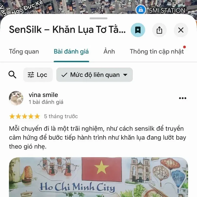 Sản phẩm review google maps sensilk vina smile — Công Ty CP Sen Silk Việt Nam — MST 0108531824
