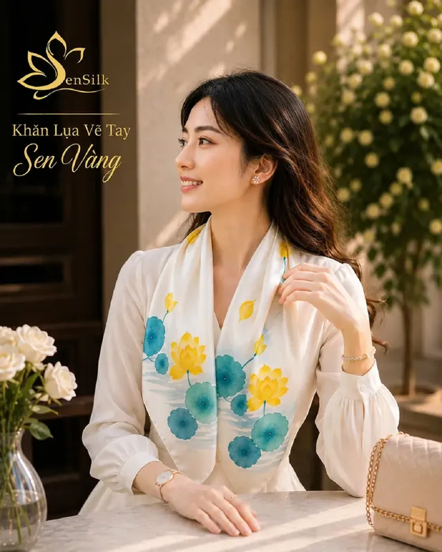 Sản phẩm Khan lua cao cap ve tay SenSilk — Công Ty CP Sen Silk Việt Nam — MST 0108531824