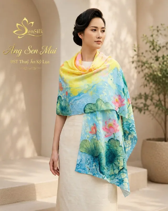 Sản phẩm Khan Lua Thuy An SenSilk Ang Sen Mai — Công Ty CP Sen Silk Việt Nam — MST 0108531824