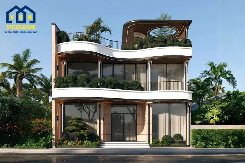 Sản phẩm thiet ke nha 2 tang hien dai anh cuong long bien 1 — Thiết Kế Xây Dựng - Công Ty CP Kiến Trúc Xây Dựng Và Đầu Tư Vicohome — MST 0108633470