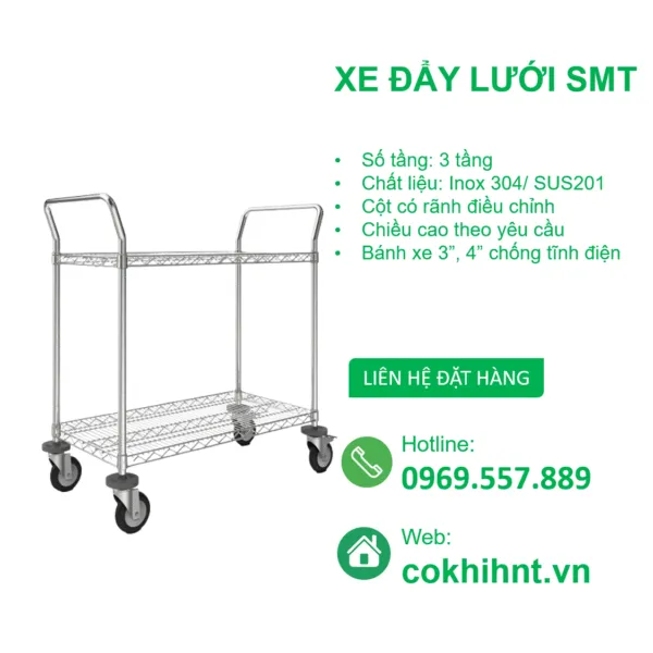 Sản phẩm xe day smt 2 tang 600x600 — Băng Tải HNT - Công Ty TNHH Kỹ Thuật Công Nghệ HNT — MST 0108659084