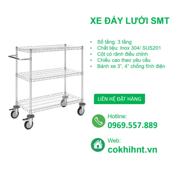Sản phẩm xe day smt 3 tang 600x600 — Băng Tải HNT - Công Ty TNHH Kỹ Thuật Công Nghệ HNT — MST 0108659084