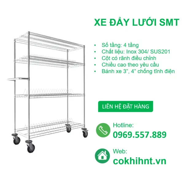 Sản phẩm xe day smt 4 tang 600x600 — Băng Tải HNT - Công Ty TNHH Kỹ Thuật Công Nghệ HNT — MST 0108659084