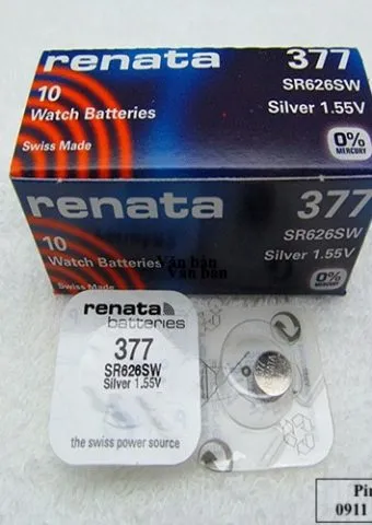Sản phẩm Pin 377 Renata 1 340x480 — Pin Số 1 - Công Ty TNHH Sản Xuất Thương Mại Thạch Anh — MST 0108715148