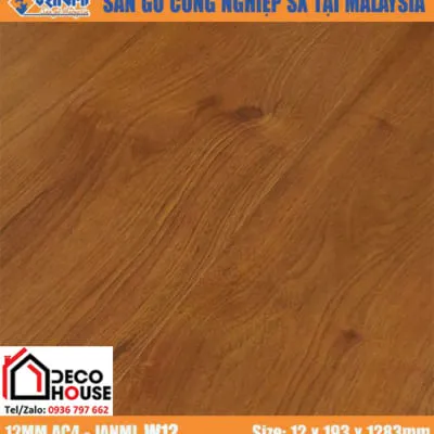 Sản phẩm san go janmi 12mm w12 ban to 400x400 — Sàn Gỗ DECOHOUSE - Công Ty TNHH TM Và DV Xây Dựng DECOHOUSE Việt Nam — MST 0108721335