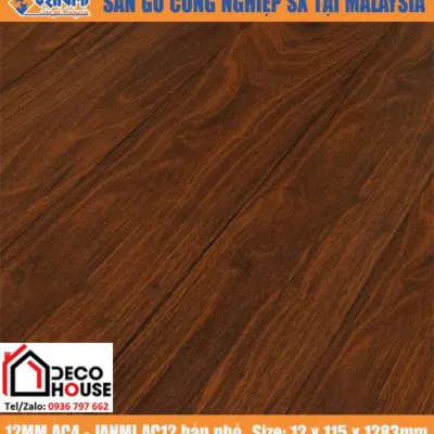 Sản phẩm san go janmi ac12 ban nho 12mm 400x400 — Sàn Gỗ DECOHOUSE - Công Ty TNHH TM Và DV Xây Dựng DECOHOUSE Việt Nam — MST 0108721335