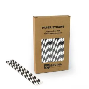 Sản phẩm paper straws white black box product gpvina 300x300 — Công Ty CP Sản Xuất GP Vina — MST 0108766495