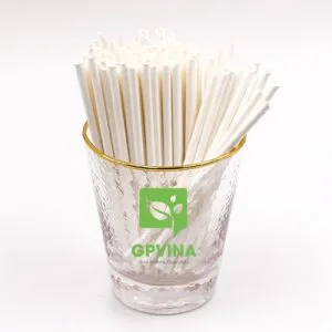 Sản phẩm paper straws white diagonal cut product gpvina 300x300 — Công Ty CP Sản Xuất GP Vina — MST 0108766495